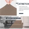 Easy-Going Stretch Jacquard Couch Cover, 1-Piece Soft Sofa Cover, Sofa Slipcover with Anti-Slip Foams, Washable Furniture Protector for Kids, Pets (Sofa, Dark Gray)(Camel)