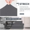 Easy-Going Stretch Jacquard Couch Cover, 1-Piece Soft Sofa Cover, Sofa Slipcover with Anti-Slip Foams, Washable Furniture Protector for Kids, Pets (Sofa, Dark Gray)(Grey)