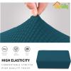 Easy-Going Stretch Ottoman Cover Length 20-30in Folding Storage Stool Furniture Protector Soft Rectangle slipcover with Elastic Bottom(Ottoman Small,Dark Grey)(Peacock Blue)