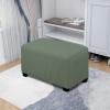 Easy-Going Stretch Ottoman Cover Length 20-30in Folding Storage Stool Furniture Protector Soft Rectangle slipcover with Elastic Bottom(Ottoman Small,Dark Grey)(Greyish Green)