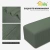 Easy-Going Stretch Ottoman Cover Length 20-30in Folding Storage Stool Furniture Protector Soft Rectangle slipcover with Elastic Bottom(Ottoman Small,Dark Grey)(Greyish Green)