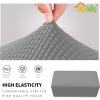 Easy-Going Stretch Ottoman Cover Length 20-30in Folding Storage Stool Furniture Protector Soft Rectangle slipcover with Elastic Bottom(Ottoman Small,Dark Grey)(Light Gray)