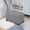 Easy-Going Stretch Ottoman Cover Length 20-30in Folding Storage Stool Furniture Protector Soft Rectangle slipcover with Elastic Bottom(Ottoman Small,Dark Grey)(Light Gray)