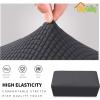 Easy-Going Stretch Ottoman Cover Length 20-30in Folding Storage Stool Furniture Protector Soft Rectangle slipcover with Elastic Bottom(Ottoman Small,Dark Grey)(Dark Gray)