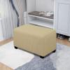 Easy-Going Stretch Ottoman Cover Length 20-30in Folding Storage Stool Furniture Protector Soft Rectangle slipcover with Elastic Bottom(Ottoman Small,Dark Grey)(Beige)