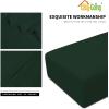 Easy-Going Stretch Ottoman Cover Length 20-30in Folding Storage Stool Furniture Protector Soft Rectangle slipcover with Elastic Bottom(Ottoman Small,Dark Grey)(Dark Green)