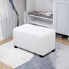 Easy-Going Stretch Ottoman Cover Length 20-30in Folding Storage Stool Furniture Protector Soft Rectangle slipcover with Elastic Bottom(Ottoman Small,Dark Grey)(Snow White)