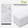 Easy-Going Stretch Ottoman Cover Length 20-30in Folding Storage Stool Furniture Protector Soft Rectangle slipcover with Elastic Bottom(Ottoman Small,Dark Grey)(Snow White)