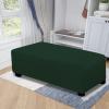 Easy-Going Stretch Ottoman Cover Length 20-30in Folding Storage Stool Furniture Protector Soft Rectangle slipcover with Elastic Bottom(Ottoman Small,Dark Grey)(Dark Green)