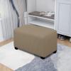 Easy-Going Stretch Ottoman Cover Length 20-30in Folding Storage Stool Furniture Protector Soft Rectangle slipcover with Elastic Bottom(Ottoman Small,Dark Grey)(Natural)