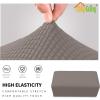 Easy-Going Stretch Ottoman Cover Length 20-30in Folding Storage Stool Furniture Protector Soft Rectangle slipcover with Elastic Bottom(Ottoman Small,Dark Grey)(Taupe)