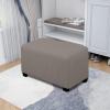 Easy-Going Stretch Ottoman Cover Length 20-30in Folding Storage Stool Furniture Protector Soft Rectangle slipcover with Elastic Bottom(Ottoman Small,Dark Grey)(Taupe)