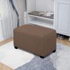 Easy-Going Stretch Ottoman Cover Length 20-30in Folding Storage Stool Furniture Protector Soft Rectangle slipcover with Elastic Bottom(Ottoman Small,Dark Grey)(Brown)