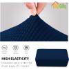 Easy-Going Stretch Ottoman Cover Length 20-30in Folding Storage Stool Furniture Protector Soft Rectangle slipcover with Elastic Bottom(Ottoman Small,Dark Grey)(Navy)