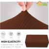 Easy-Going Stretch Ottoman Cover Length 20-30in Folding Storage Stool Furniture Protector Soft Rectangle slipcover with Elastic Bottom(Ottoman Small,Dark Grey)(Coffee)