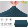 Easy-Going Stretch Ottoman Cover Length 20-30in Folding Storage Stool Furniture Protector Soft Rectangle slipcover with Elastic Bottom(Ottoman Small,Dark Grey)(Deep Teal)