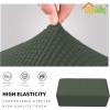 Easy-Going Stretch Ottoman Cover Length 20-30in Folding Storage Stool Furniture Protector Soft Rectangle slipcover with Elastic Bottom(Ottoman Small,Dark Grey)(Olive Green)