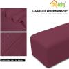 Easy-Going Stretch Ottoman Cover Length 20-30in Folding Storage Stool Furniture Protector Soft Rectangle slipcover with Elastic Bottom(Ottoman Small,Dark Grey)(Ash Rose)