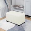 Easy-Going Stretch Ottoman Cover Length 20-30in Folding Storage Stool Furniture Protector Soft Rectangle slipcover with Elastic Bottom(Ottoman Small,Dark Grey)(Cream)