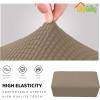 Easy-Going Stretch Ottoman Cover Length 20-30in Folding Storage Stool Furniture Protector Soft Rectangle slipcover with Elastic Bottom(Ottoman Small,Dark Grey)(Natural)