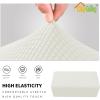 Easy-Going Stretch Ottoman Cover Length 20-30in Folding Storage Stool Furniture Protector Soft Rectangle slipcover with Elastic Bottom(Ottoman Small,Dark Grey)(Cream)