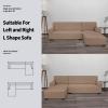 Easy-Going Stretch Sofa Slipcover 2 Pieces L-Shaped Sofa Cover Sectional Couch Cover for Living Room Jacquard Fabric Chaise Lounge Slipcover with Elastic Bottom for Dogs Kids Pets(Large,Chocolate)(Camel)