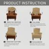 Easy-Going Stretch Wingback Chair Sofa Slipcover 1-Piece Sofa Cover Furniture Protector Couch Soft with Elastic Bottom Spandex Jacquard Fabric Small Checks(Wing Chair,Camel)(Golden)