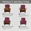 Easy-Going Stretch Wingback Chair Sofa Slipcover 1-Piece Sofa Cover Furniture Protector Couch Soft with Elastic Bottom Spandex Jacquard Fabric Small Checks(Wing Chair,Camel)(Ash Rose)