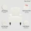 Easy-Going Stretch Wingback Chair Sofa Slipcover 1-Piece Sofa Cover Furniture Protector Couch Soft with Elastic Bottom Spandex Jacquard Fabric Small Checks(Wing Chair,Camel)(Cream)