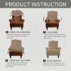 Easy-Going Stretch Wingback Chair Sofa Slipcover 1-Piece Sofa Cover Furniture Protector Couch Soft with Elastic Bottom Spandex Jacquard Fabric Small Checks(Wing Chair,Camel)(Tan)