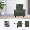 Easy-Going Stretch Wingback Chair Sofa Slipcover 1-Piece Sofa Cover Furniture Protector Couch Soft with Elastic Bottom Spandex Jacquard Fabric Small Checks(Wing Chair,Camel)(Olive Green)