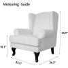 Easy-Going Stretch Wingback Chair Sofa Slipcover 2-Piece Sofa Cover Furniture Protector Couch Soft with Elastic Bottom, Spandex Jacquard Fabric Small Checks, Dark Gray(Silver Gray)