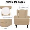 Easy-Going Stretch Wingback Chair Sofa Slipcover 2-Piece Sofa Cover Furniture Protector Couch Soft with Elastic Bottom, Spandex Jacquard Fabric Small Checks, Dark Gray(Sand)