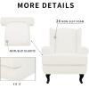 Easy-Going Stretch Wingback Chair Sofa Slipcover 2-Piece Sofa Cover Furniture Protector Couch Soft with Elastic Bottom, Spandex Jacquard Fabric Small Checks, Dark Gray(Cream)