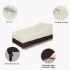 Easy-Going Waterproof Patio Lounge Chair Cover UV Resistant Outdoor Chaise Lounge Covers with Tape Sealed Seam(1 Pack-78Wx35.5Dx33H inch, Black)(Beige/Dark Brown)