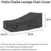 Easy-Going Waterproof Patio Lounge Chair Cover UV Resistant Outdoor Chaise Lounge Covers with Tape Sealed Seam(1 Pack-78Wx35.5Dx33H inch, Black)(Black)