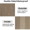 Easy-Going Waterproof Patio Lounge Chair Cover UV Resistant Outdoor Chaise Lounge Covers with Tape Sealed Seam(1 Pack-78Wx35.5Dx33H inch, Black)(Camel)