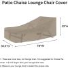 Easy-Going Waterproof Patio Lounge Chair Cover UV Resistant Outdoor Chaise Lounge Covers with Tape Sealed Seam(1 Pack-78Wx35.5Dx33H inch, Black)(Camel)