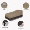 Easy-Going Waterproof Patio Lounge Chair Cover UV Resistant Outdoor Chaise Lounge Covers with Tape Sealed Seam(1 Pack-78Wx35.5Dx33H inch, Black)(Camel/Dark Brown)