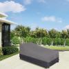 Easy-Going Waterproof Patio Lounge Chair Cover UV Resistant Outdoor Chaise Lounge Covers with Tape Sealed Seam(1 Pack-78Wx35.5Dx33H inch, Black)(Gray/Dark Gray)
