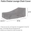 Easy-Going Waterproof Patio Lounge Chair Cover UV Resistant Outdoor Chaise Lounge Covers with Tape Sealed Seam(1 Pack-78Wx35.5Dx33H inch, Black)(Grey)