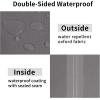 Easy-Going Waterproof Patio Sofa Cover UV Resistant 3 Seater Outdoor Sofa Cover Weatherproof Lawn Patio Furniture Cover with Tape Sealed Seam (79Wx37Dx35H inch, Black)(Grey)