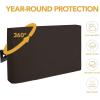 Outdoor TV Cover for 40 to 42 inches LCD, LED, Waterproof, Weatherproof and Dust-Proof TV Screen Protectors with Cleaning Cloth (42 inch,Black)(Chocolate)