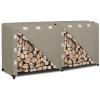 Easy-Going 4 Feet Outdoor Log Rack Cover Waterproof Weatherproof Firewood Cover with Openable Front Flap, (Cover Only, Rack Not Included)(Camel)