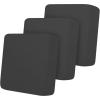 Easy-Going Fleece Chair Sofa Seat Cushion Slipcovers Soft Couch Cushion Cover Stretch Furniture Protector for Kids, Pets (3-Piece Sofa Cushion, Dark Gray)