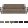 Easy-Going Micro Suede Sofa Slipcover Sofa Cover Couch Cover with Three Pockets Quilted Pets Covers Plastic Drop Printing Pets,Kids,Children,Dog,Cat (Sofa,Camel)