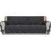 Easy-Going Micro Suede Sofa Slipcover Sofa Cover Couch Cover with Three Pockets Quilted Pets Covers Plastic Drop Printing Pets,Kids,Children,Dog,Cat (Sofa,Dark Gray)