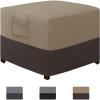 Easy-Going Outdoor Ottoman Cover, Heavy Duty Waterproof Patio Furniture Cover with Padded Handles (1 Pack-25″x25″x17″, Gray/Dark Gray)(Camel/Dark Brown)
