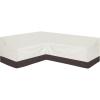 Easy-Going Outdoor V-Shaped Sectional Sofa Cover 89″X89″ UV Resistant Patio Sectional Couch Cover Waterproof Lawn Patio Furniture Cover, Beige/Brown(Beige/Brown)