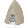 Easy-Going Patio Hanging Egg Chair Cover, UV Resistant Waterproof Outdoor Single Seat Swing Chair Cover with Zipper, Camel(Camel)